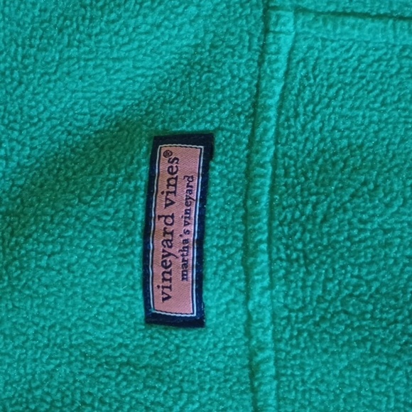 Vineyard Vines Blue Green Fuzzy Fleece Pull Over A1 - Picture 3 of 5